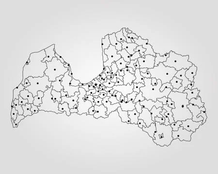 Map of Latvia Stock-Illustration