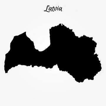 Map of Latvia Stock Illustration