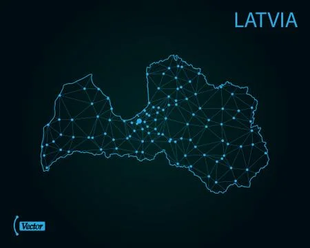 Map of Latvia. Vector illustration. World map Stock Illustration