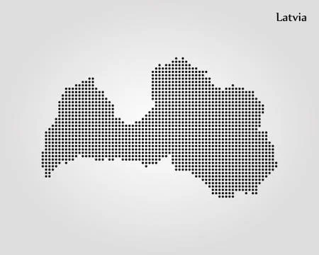 Map of Latvia. Vector illustration. World map Stock Illustration
