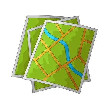 Map layer illustration Stock Illustration