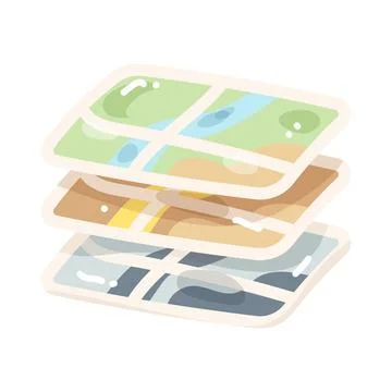 Map layers Stock Illustration