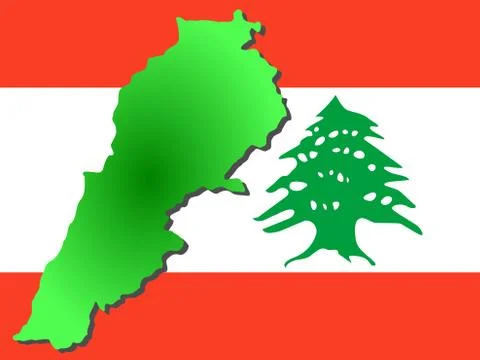 Map of lebanon Stock Illustration