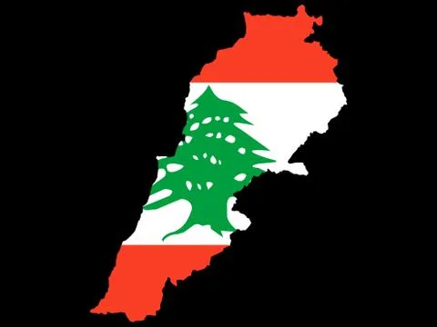Map of lebanon Stock Illustration