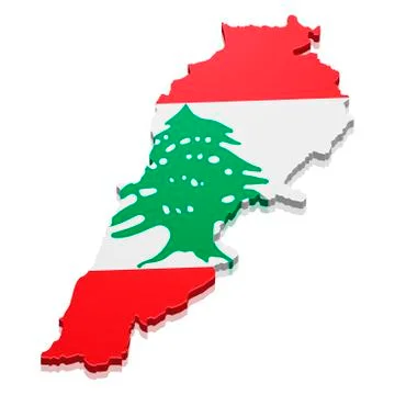Map Lebanon Stock Illustration