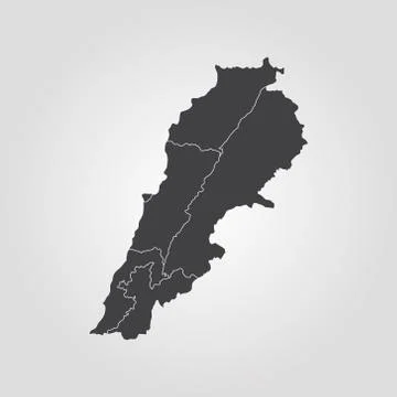 Map of Lebanon Stock Illustration