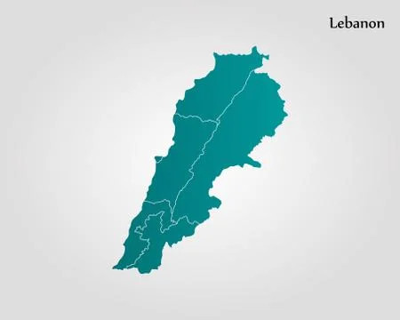 Map of Lebanon Stock Illustration