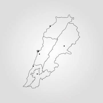 Map of Lebanon Stock Illustration