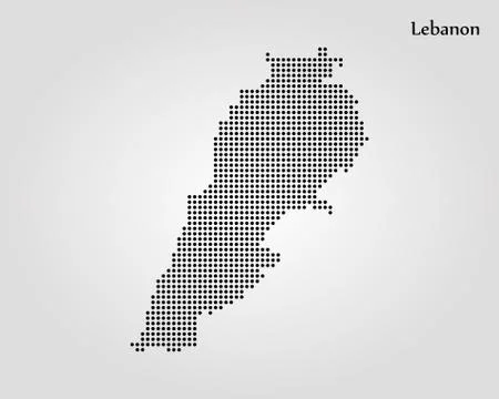 Map of Lebanon. Vector illustration. World map Stock Illustration
