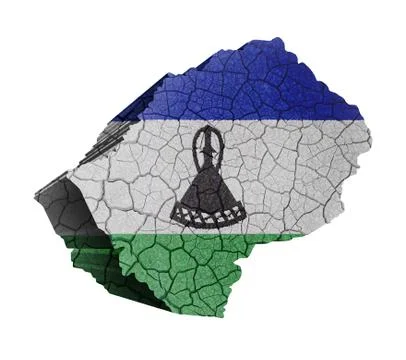 Map of lesotho Stock Illustration