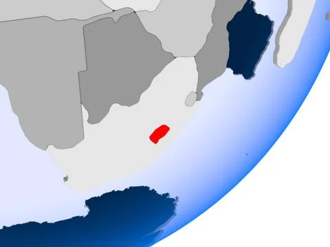 Map of Lesotho Stock Illustration
