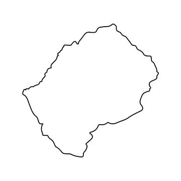 Map of Lesotho region Stock Illustration