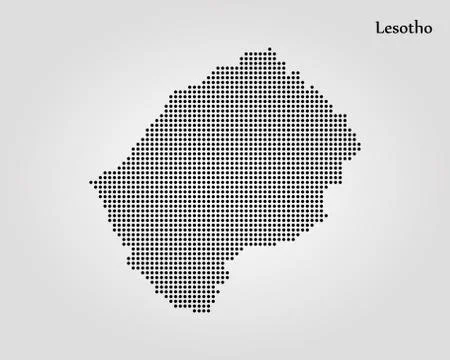Map of Lesotho. Vector illustration. World map Stock Illustration
