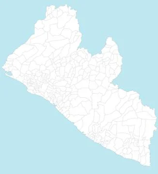 Map of Liberia Stock Illustration
