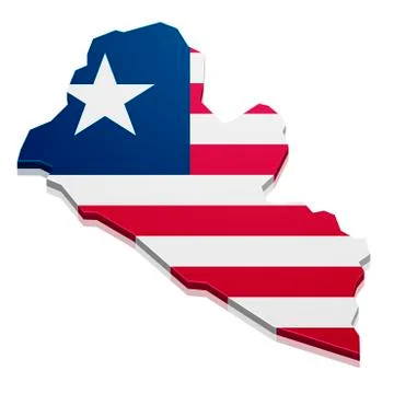 Map Liberia Stock Illustration