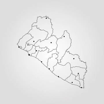 Map of Liberia Stock-Illustration