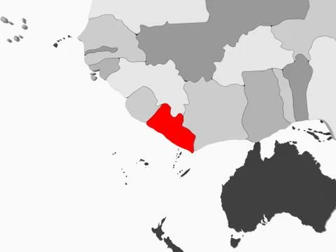Map of Liberia Stock Illustration
