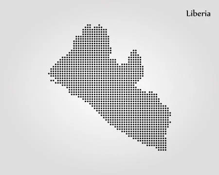 Map of Liberia. Vector illustration. World map Illustrazione stock