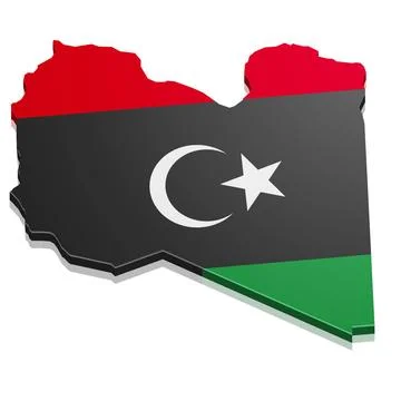 Map Libya detailed illustration of a map of Libya with flag, eps10 vector ... Stock Photos