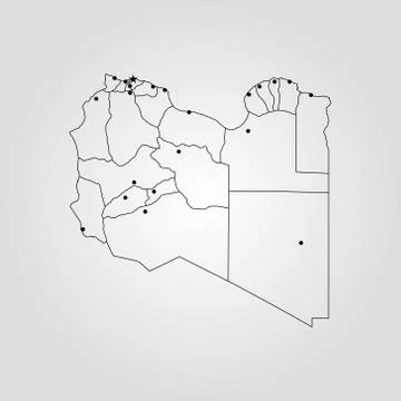 Map of Libya Illustrazione stock