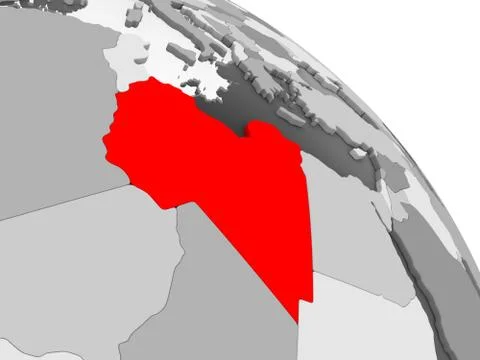 Map of Libya Illustrazione stock