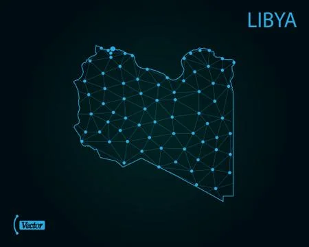 Map of Libya. Vector illustration. World map Stock Illustration