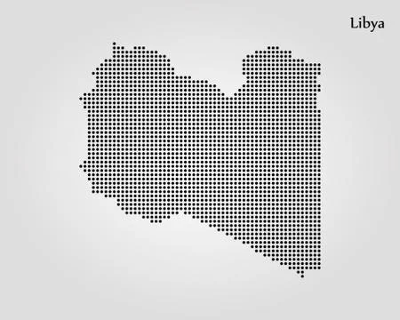 Map of Libya. Vector illustration. World map Stock Illustration