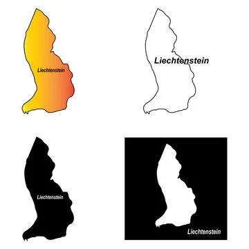 Map of liechtenstein design Stock Illustration