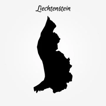 Map of Liechtenstein Stock Illustration