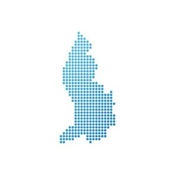 Map of Liechtenstein Stock Illustration