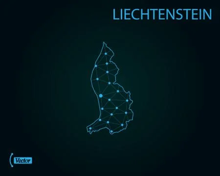 Map of Liechtenstein. Vector illustration. World map Stock Illustration