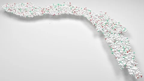 Map of Liguria - Italy Stock Footage 95967799