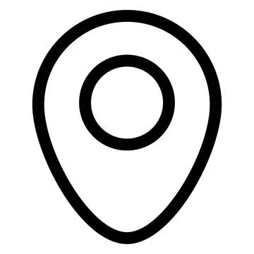 Map line icon isolated on white background Illustrazione stock