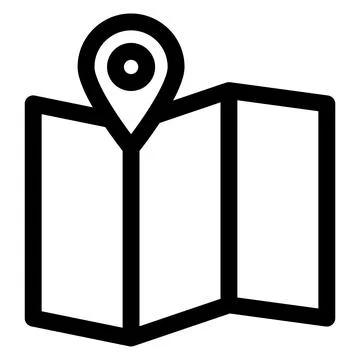 Map line icon vector illustration isolated on white background Stock Illustration