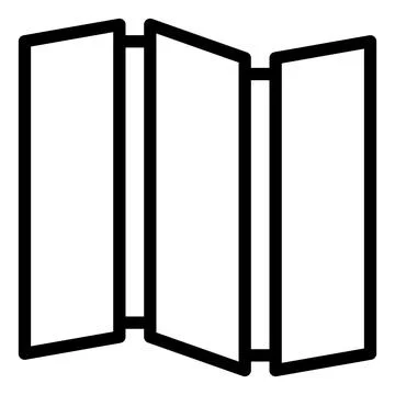 Map line icon vector illustration isolated on white background Stock Illustration