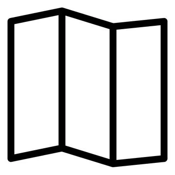 Map line icon vector illustration isolated on white background Stock Illustration