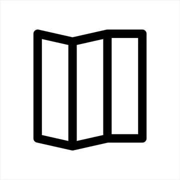 Map line icon vector illustration isolated on white background Stock Illustration