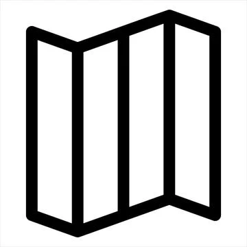 Map line icon vector illustration isolated on white background Stock Illustration