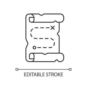 Map linear icon Stock Illustration