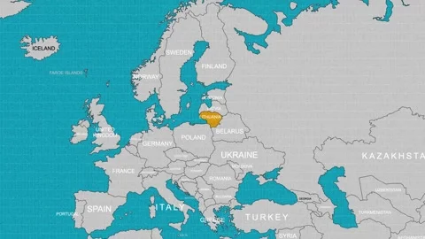 Map of Lithuania Stock Footage 295283037