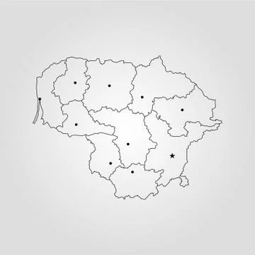 Map of Lithuania Stock Illustration