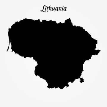 Map of Lithuania Stock Illustration