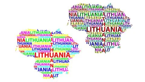 Map of Lithuania - vector illustration Stock Illustration
