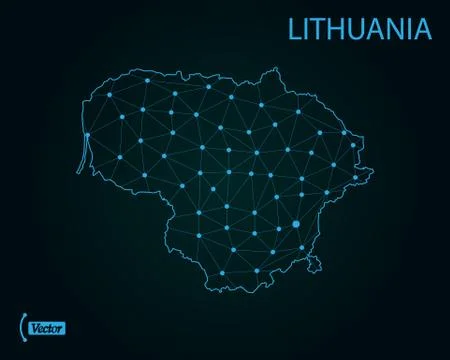 Map of Lithuania. Vector illustration. World map Stock Illustration