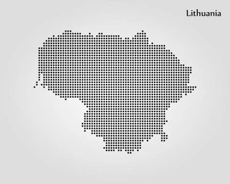 Map of Lithuania. Vector illustration. World map Stock Illustration