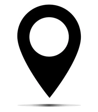 Map localization icon on white background. mail sign. flat style. pin icon ic Stock Illustration
