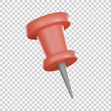 Map location 3d icon pushpin in soft red mood Illustrazione stock