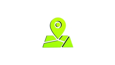 Map location 3d pin map rotating animation spinning in background Stock Footage 313492387