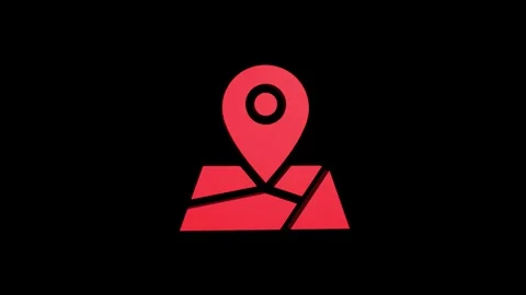 Map location 3d pin map rotating animation spinning in background Stock Footage 313492395