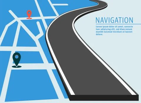 Map location banner Stock Illustration